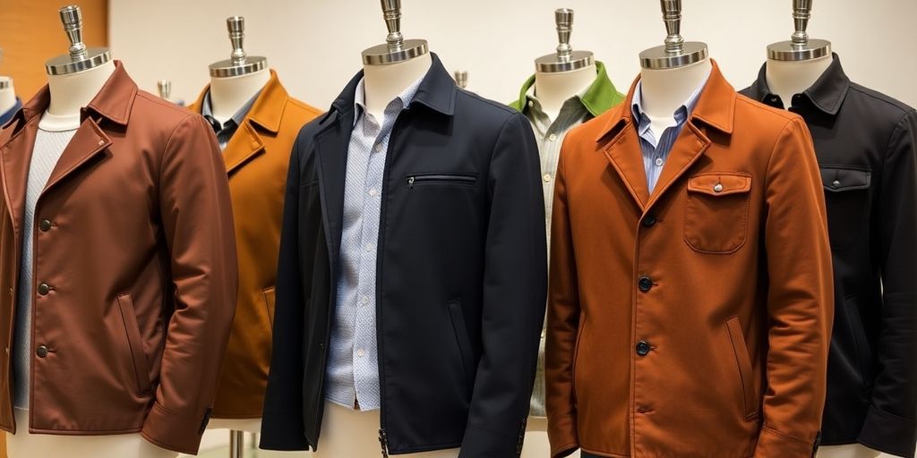 Stijlvolle herenjassen in verschillende kleuren en stijlen.