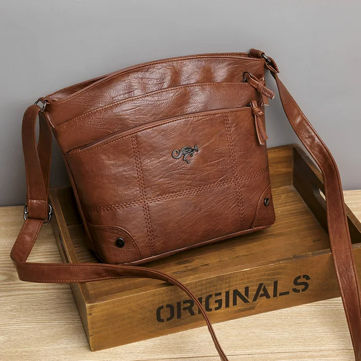 Stylish Leather Women's Shoulder Bag - Sabrina