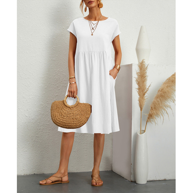 A-Lijn Jersey Midi Jurk - Elise
