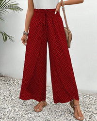 Damesbroek met hoge taille & geometrisch patroon – Sapphira