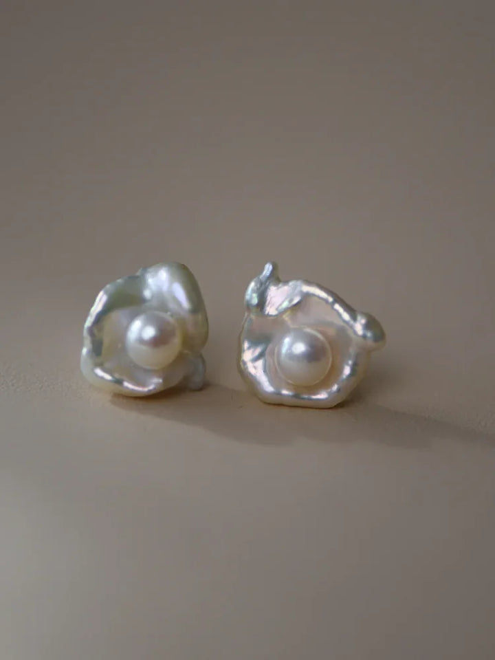 Baroque Pearl Earrings - Noa
