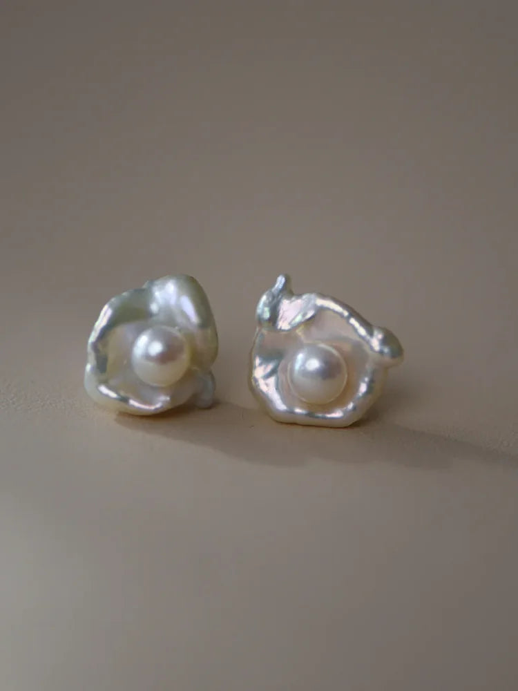 Baroque Pearl Earrings - Noa