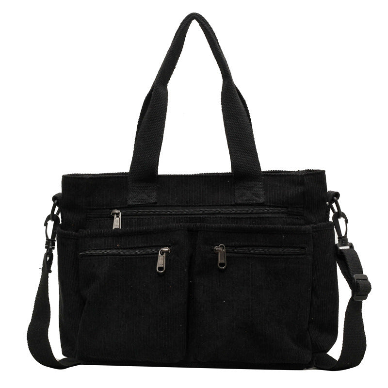 Trendy Corduroy Schoudertas - VelvetVogue