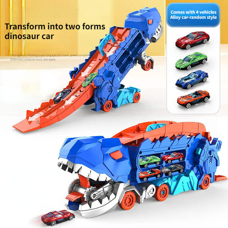 3-in-1 Race Truck for Kids - T-Rex Transporter