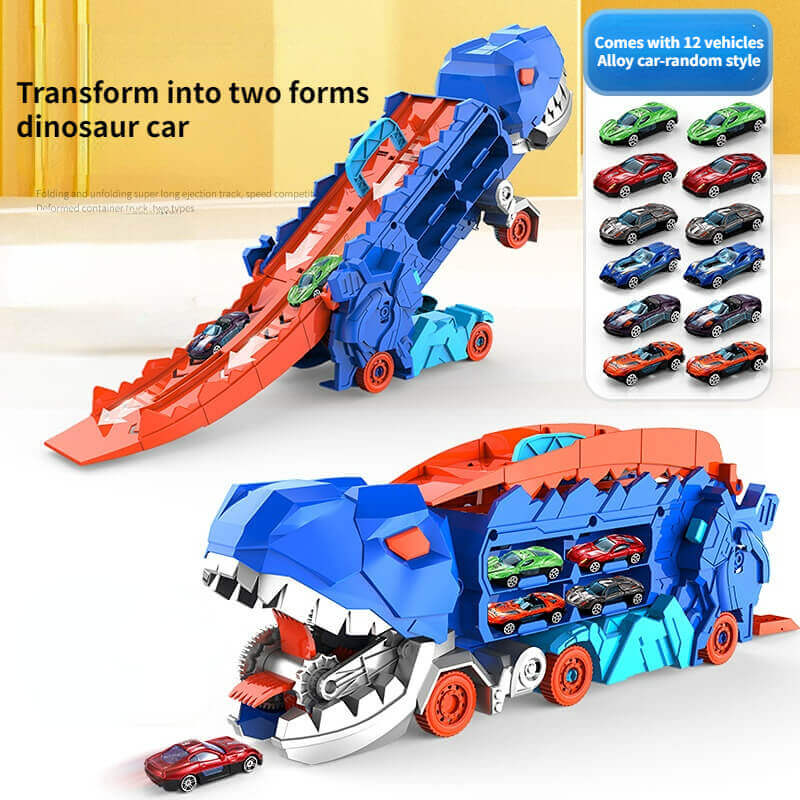3-in-1 Race Truck for Kids - T-Rex Transporter
