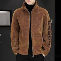 Padded Fleece Jacket with Stand-Up Collar - Arden