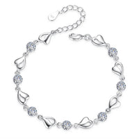 Silver Heart-Shaped Bracelet - Eloria