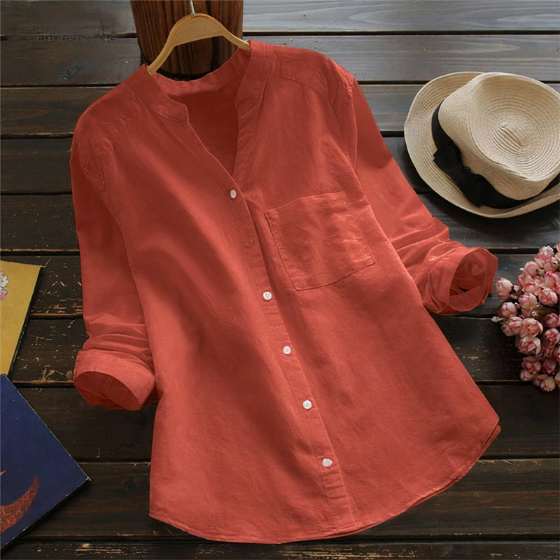 Luchtige Katoenen Linnen Dames Blouse – Maëlle