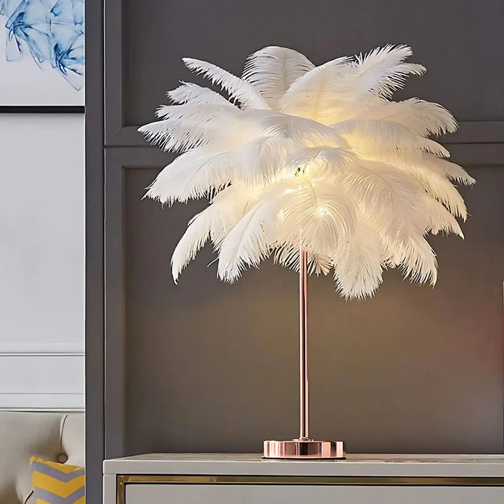Atmospheric Feather Palm Tree Lamp - LumaPalm