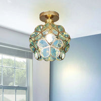 Glass Flower Ceiling Lamp - FloraGlow