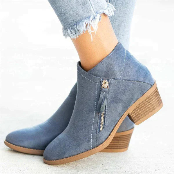Orthopedic Leather Ankle Boots - Helena