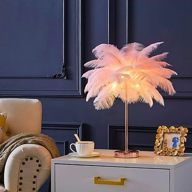 Atmospheric Feather Palm Tree Lamp - LumaPalm