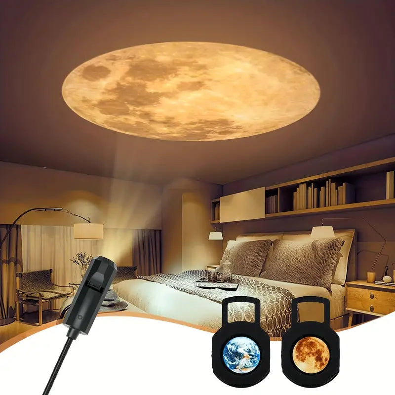Lampa projektor Ziemia i Księżyc - CelestiaGlow