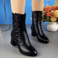 Stylish Ankle Boots with Heels - Isabella