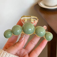 Green Pearl Hair Clip - Liana