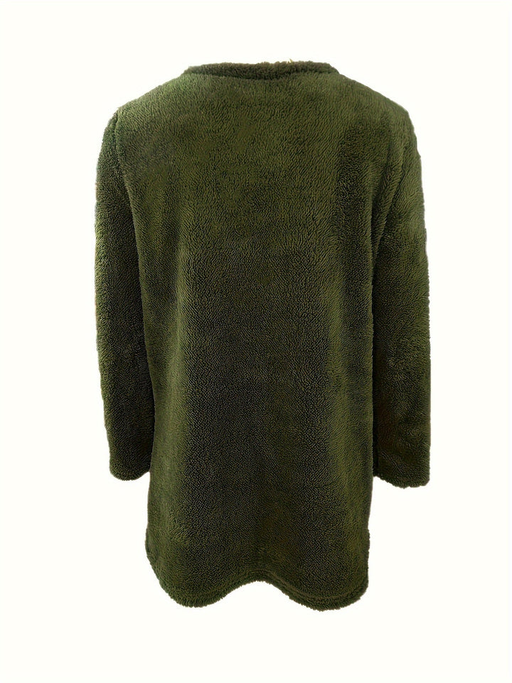 Comfortable Fleece Sweatshirt with Print - Luna