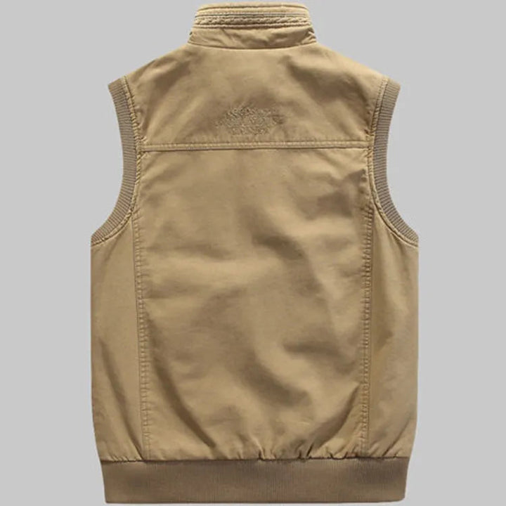 Vintage męska kamizelka outdoor z praktycznymi kieszeniami - Elias