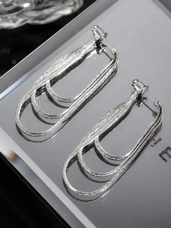 Three-Layer Chain Earrings - Aurelia