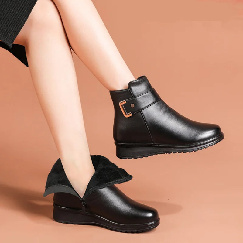 Orthopedic Leather Women's Boots - Ella
