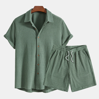 Men's Summer Lounge Set with Waffle Texture – Lenn