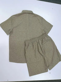 Fashionable Khaki Men's Summer Set – Dario