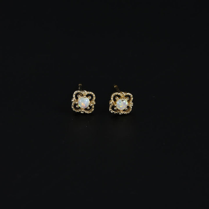 Delicate Vintage Earrings with Opal - Seraphina