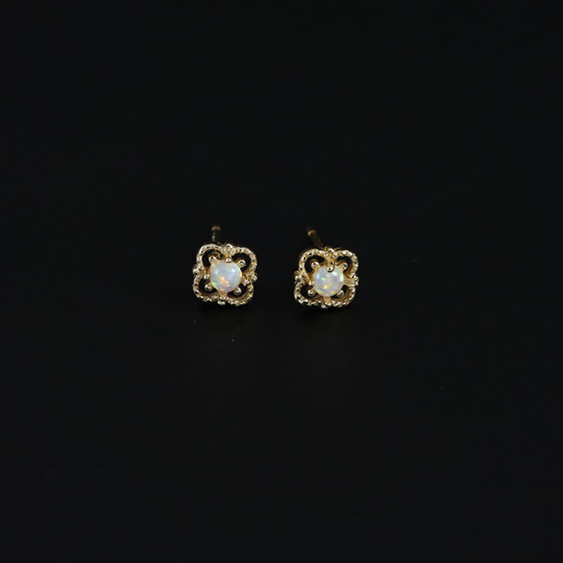 Delicate Vintage Earrings with Opal - Seraphina