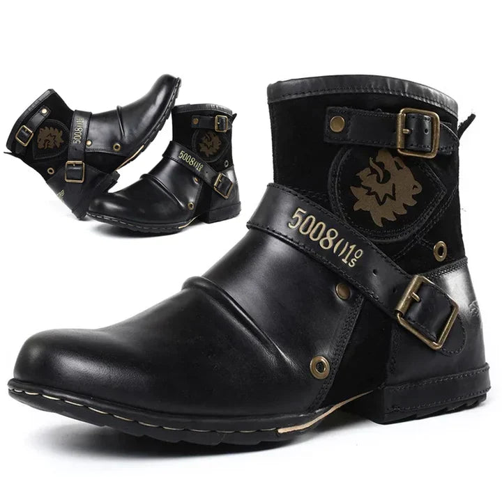 Luxury Men's Boots with Retro Charm - Elliot
