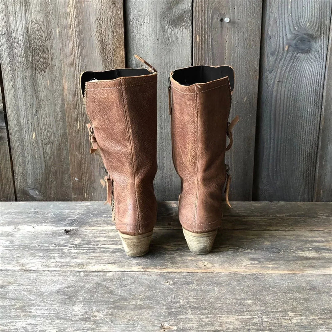 Dames Leren Herfstlaarzen – Sigrid