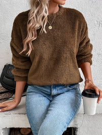 Comfortable Teddy Pullover Sweatshirt - Livia
