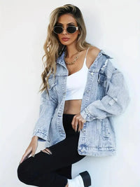 Waterproof & Lined Oversized Women's Denim Jacket – Talia