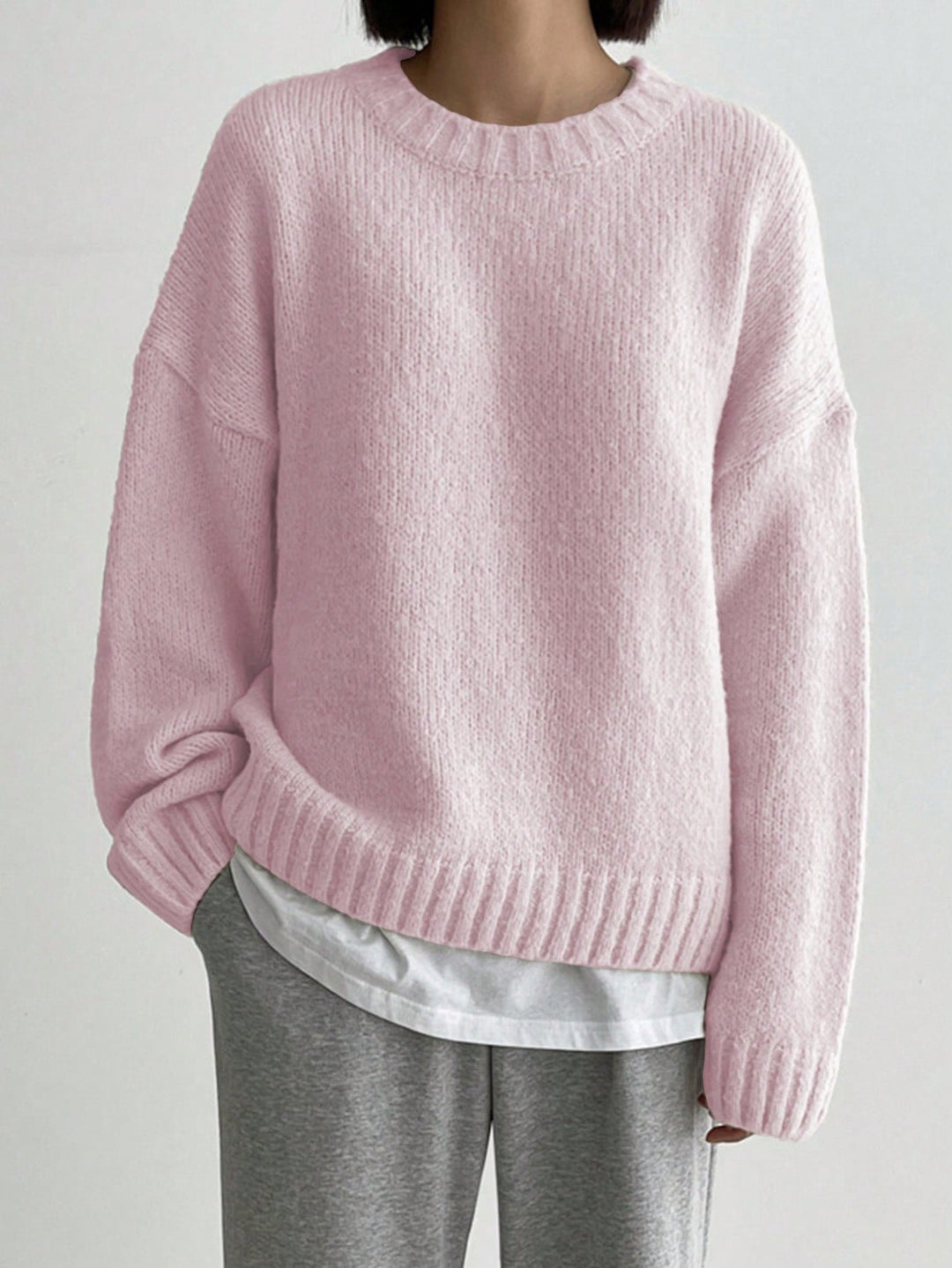 Comfortable Pink Women's Sweater - Livia