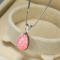 Minimalist Drop Opal Pendant Necklace - Selina