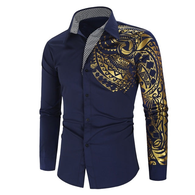 Men's Shirt with Gold Details – Darius