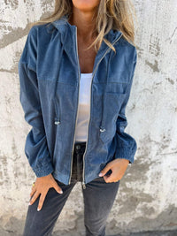 Casual Women's Hoodie with Hood and Zipper – Noemi