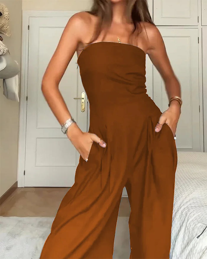 Schoudervrije & Stijlvolle Dames Jumpsuit voor elke gelegenheid – Elina