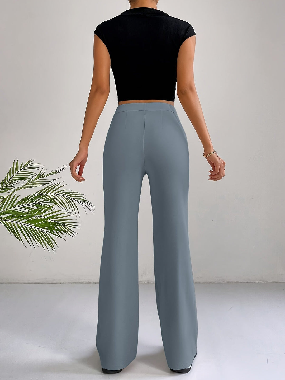 Trendy High-Waisted Pleated Women's Pants - Emilia