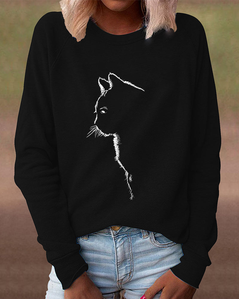Bluza z nadrukiem kotów - Łapki