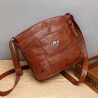 Stylish Leather Women's Shoulder Bag - Sabrina