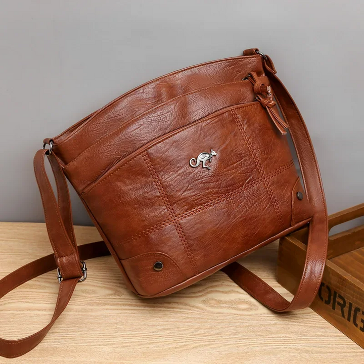 Stylish Leather Women's Shoulder Bag - Sabrina