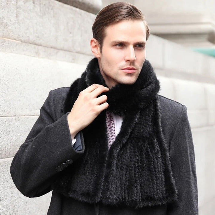 Sammy Jackson™ Knitted Scarf | Warm and stylish mink fur scarf