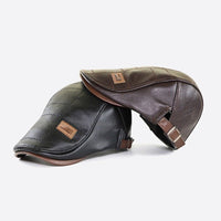 Retro Heren Leren Baret - HeritageCap