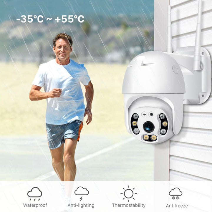 Wireless Outdoor Security Camera with WiFi – SecureView 360