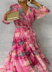 Bloemen Print Wikkel Maxi Jurk – Viviana