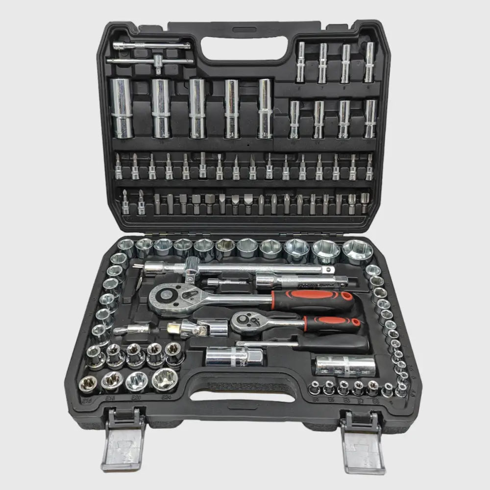 108-Piece Chrome Vanadium Socket Set – TorqueMaster