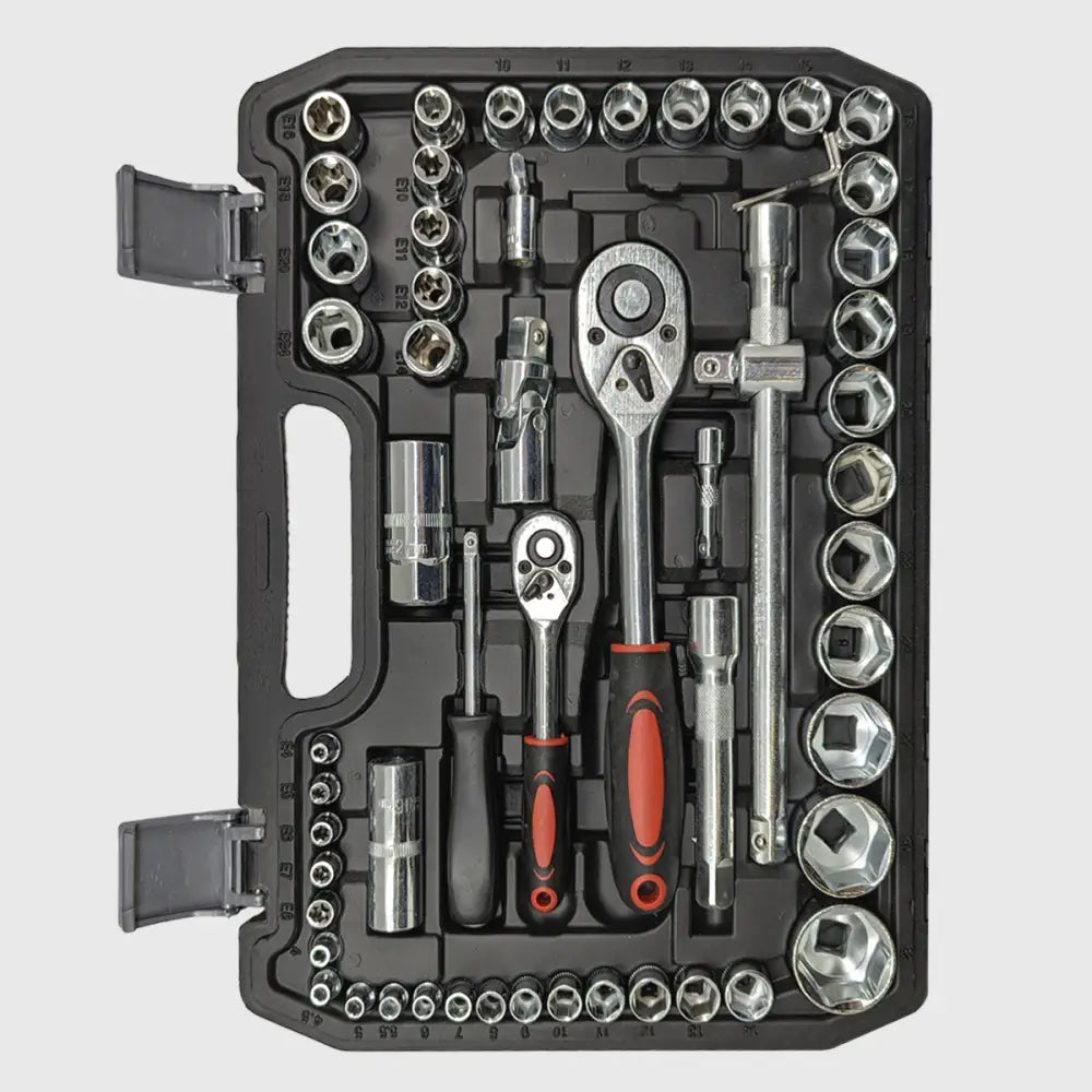 108-Piece Chrome Vanadium Socket Set – TorqueMaster