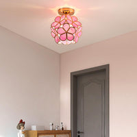 Glass Flower Ceiling Lamp - FloraGlow