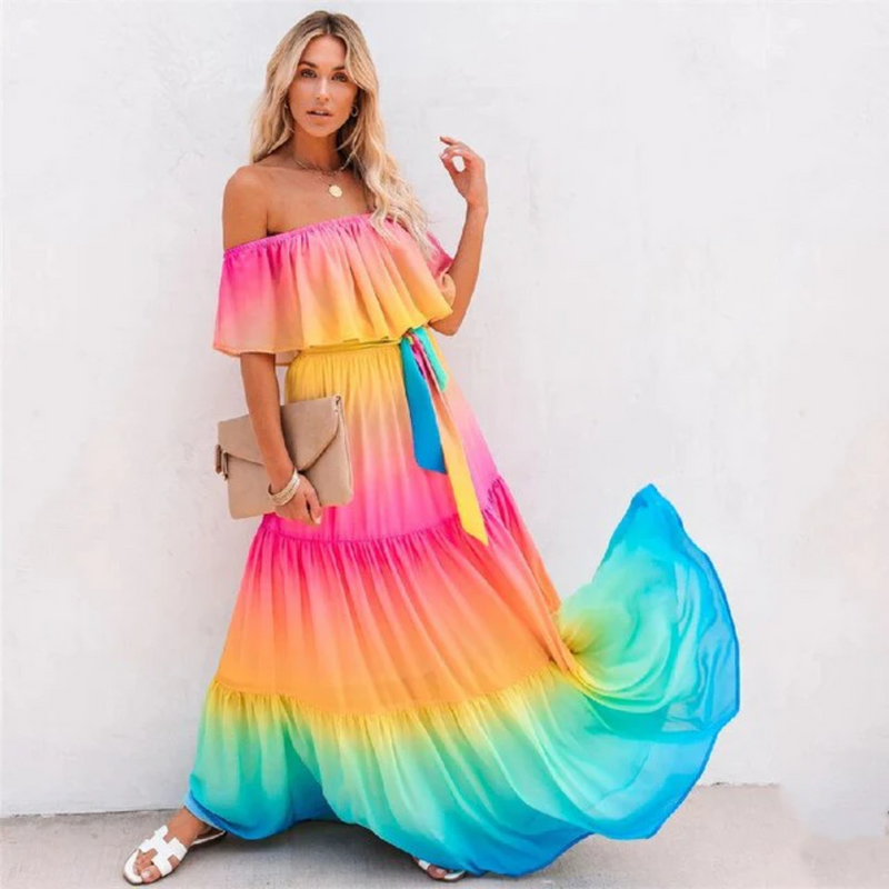 Multicolor Summer Dress with Flattering Fit – Alisha