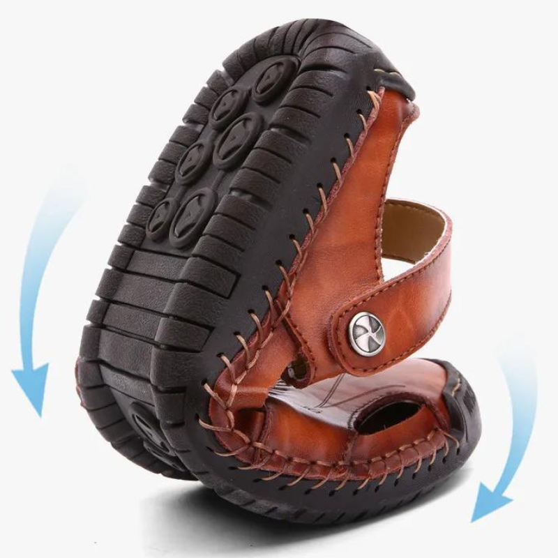 Orthopedic Leather Men's Sandals – Marco