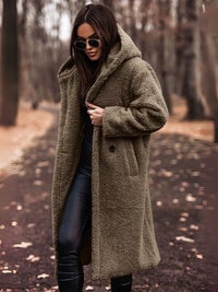 Women's trench coat with belt & double button closure – Clara